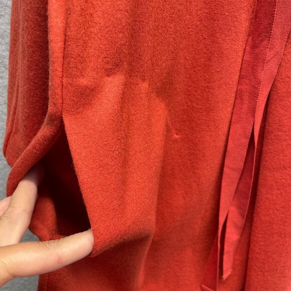 Decoster‎ Shift Dress Womens Small Red Tie Neck 3/4 Sleeve Artsy A-Line - Picture 6 of 14